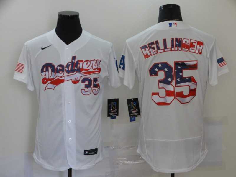 Dodgers 35 Cody Bellinger White USA Flag Fashion Nike Cool Base Jersey,We sell and wholesale Dodgers 35 Cody Bellinger White USA Flag Fashion Nike Cool Base Jersey on line form chian!